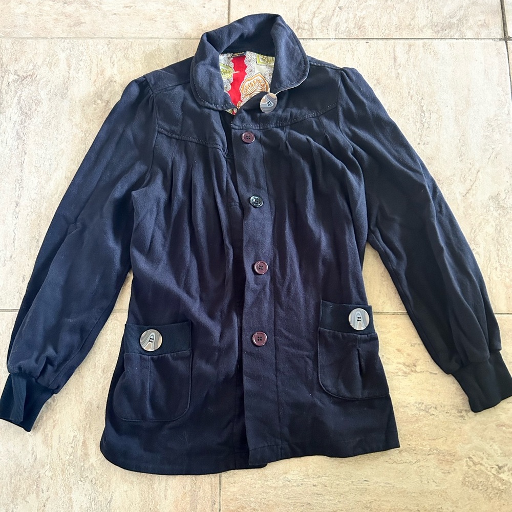 Gentle Fawn Size Medium Women’s Black Jacket 100% Cotton